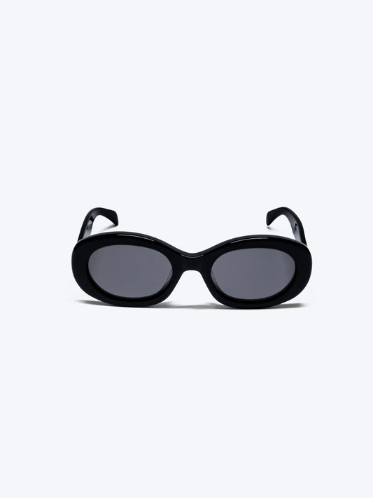 CELINE TRIOMPHE 01 SUNGLASSES IN ACETATE BLACK