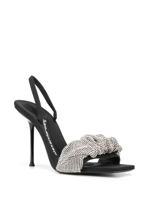 Alexander Wang Julie Crystal Scrunchie Heels