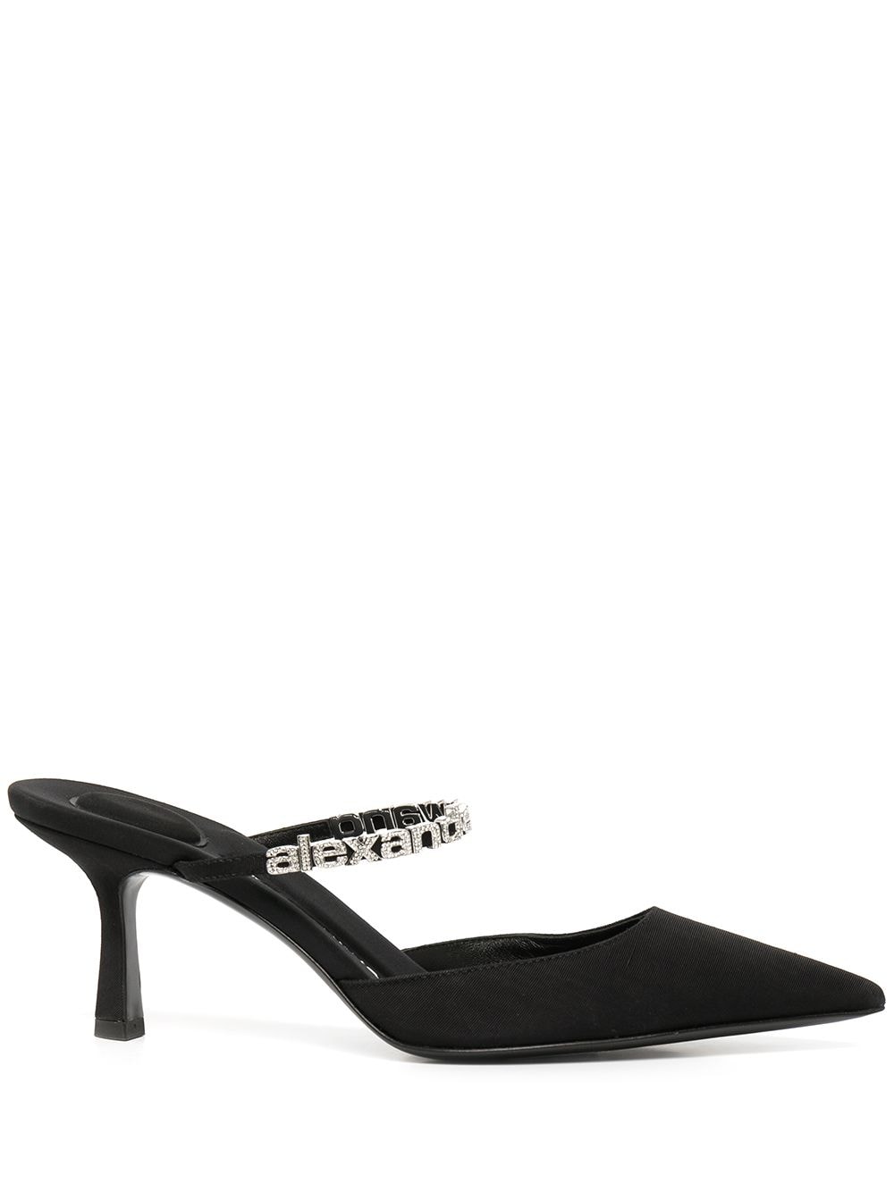 Alexander Wang Black Delphine Logo Strap Mule 65