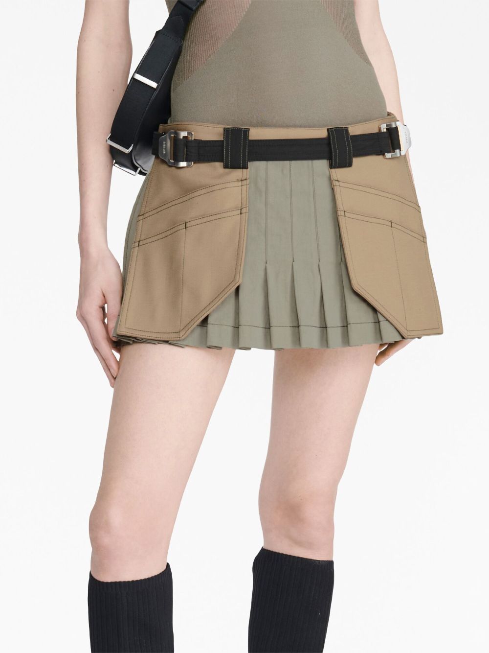 Dion Lee Workwear Pleated Miniskirt