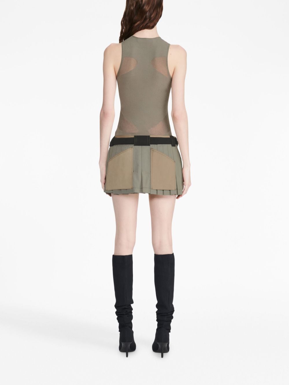 Dion Lee Workwear Pleated Miniskirt