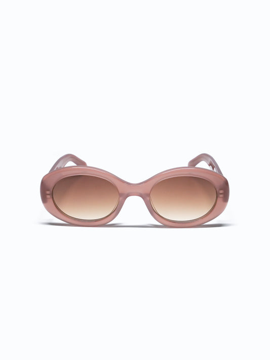 CELINE TRIOMPHE 01 SUNGLASSES IN ACETATE MILKY HAZELNUT