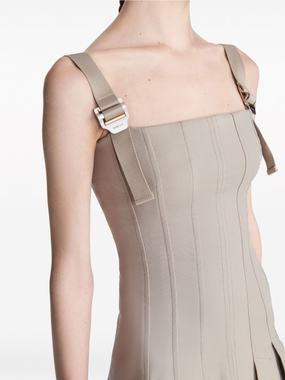 Dion Lee Safety Slider Pleat Mini Dress