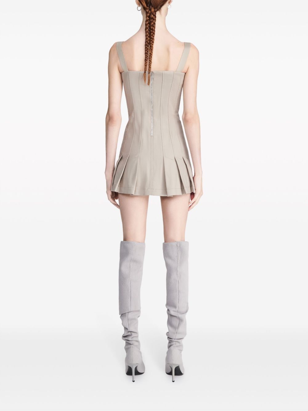 Dion Lee Safety Slider Pleat Mini Dress