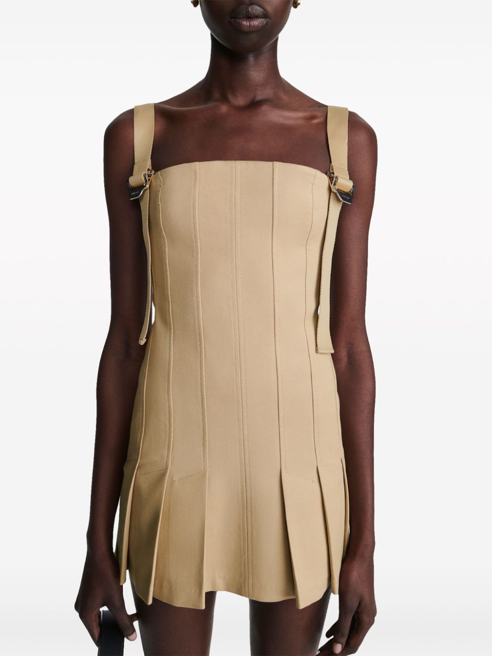 Dion Lee Safety Slider Pleat Mini Dress