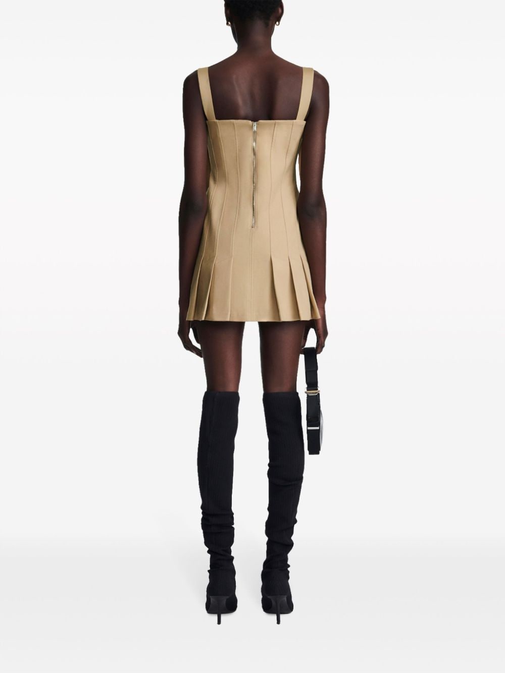 Dion Lee Safety Slider Pleat Mini Dress