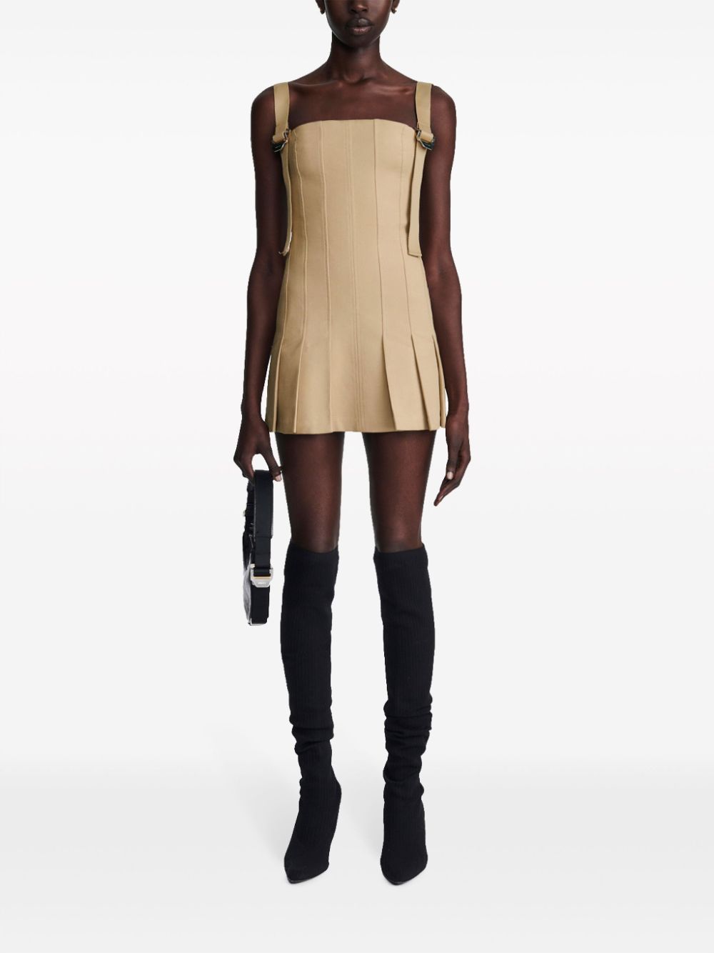 Dion Lee Safety Slider Pleat Mini Dress