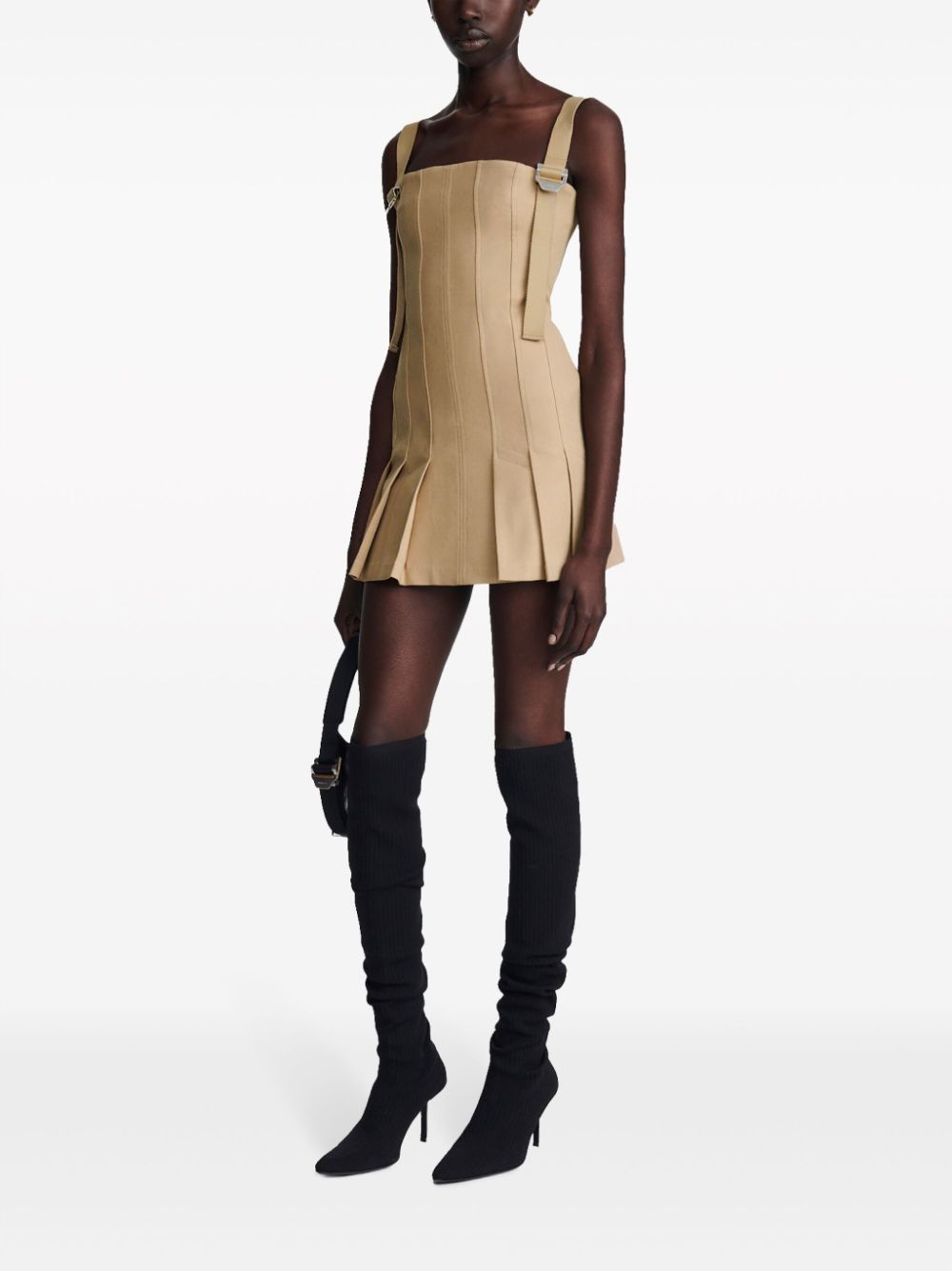 Dion Lee Safety Slider Pleat Mini Dress