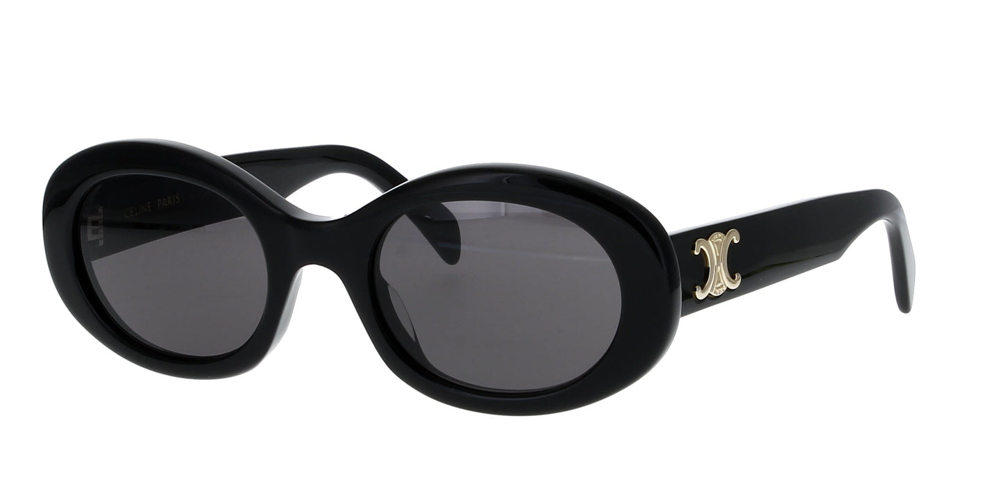 CELINE TRIOMPHE 01 SUNGLASSES IN ACETATE BLACK