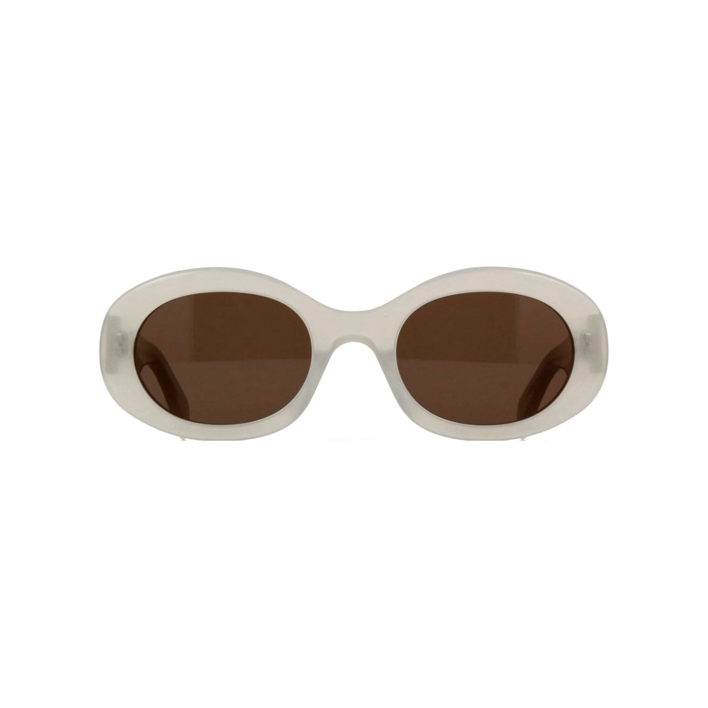 CELINE TRIOMPHE 01 SUNGLASSES IN ACETATE MILKY CREAM