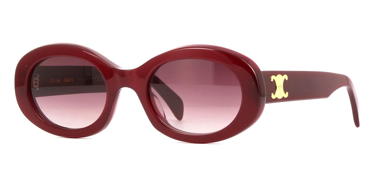 CELINE TRIOMPHE 01 SUNGLASSES IN ACETATE BURGUNDY