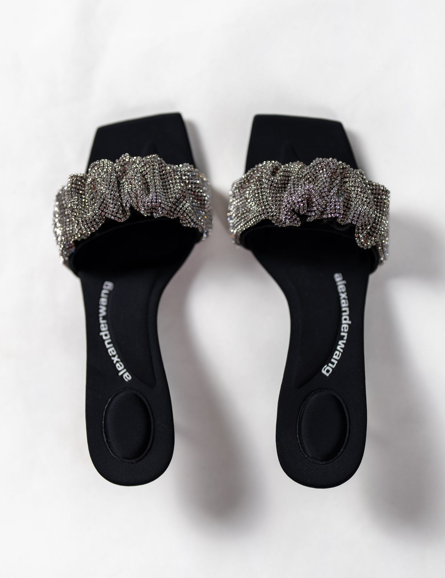 Alexander Wang Jessie Crystal Scrunchie Black/Clear