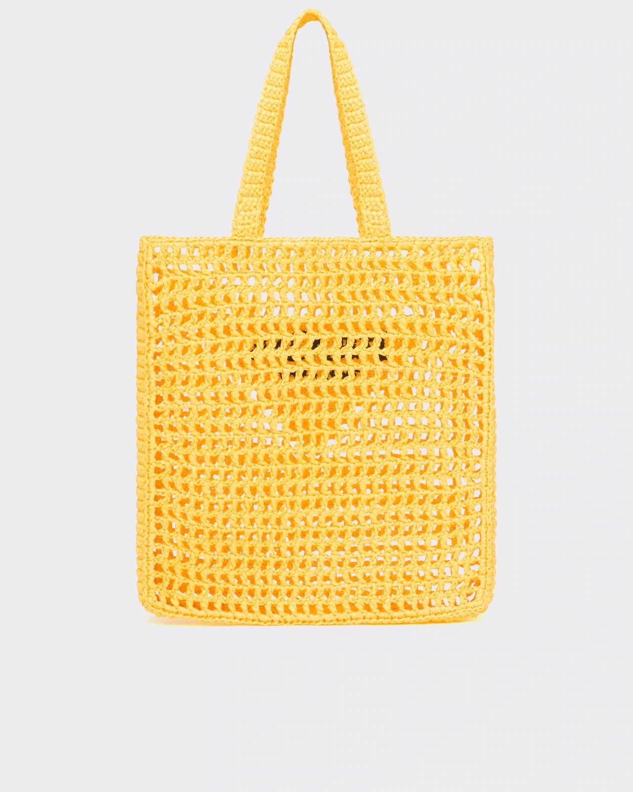 Prada Raffia Tote Bag in Yellow