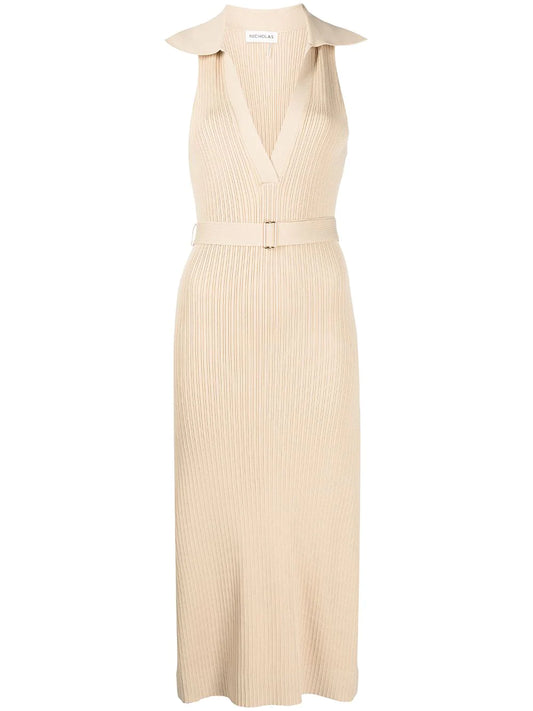 Nicholas Giuliana Midi Dress in Shell